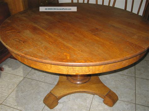 Antique Round Oak Dining Table. 75 Years Plus Old | Dining table, Oak dining table, Round oak ...