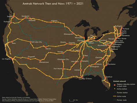 Amtrak Turns 50! | Bureau of Transportation Statistics