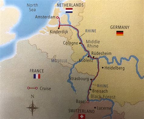 Viking Rhine River Cruise Map