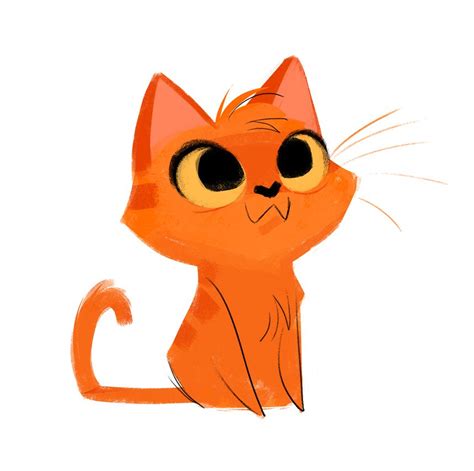 Daily Cat Drawings — 526: Orange Kitten | Kitten drawing, Cat drawing, Animal drawings