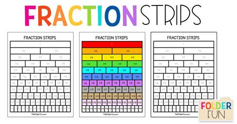 Fraction Strips Printable - File Folder Fun