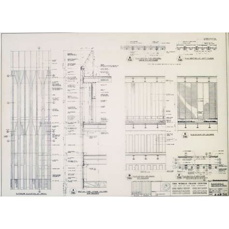 an architectural drawing shows the various sections and details