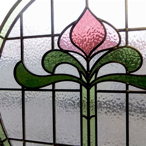 1930s Art Nouveau Stained Glass - From Period Home Style