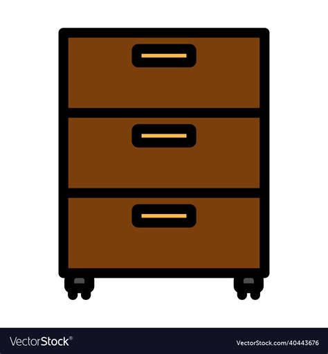 Office cabinet icon Royalty Free Vector Image - VectorStock