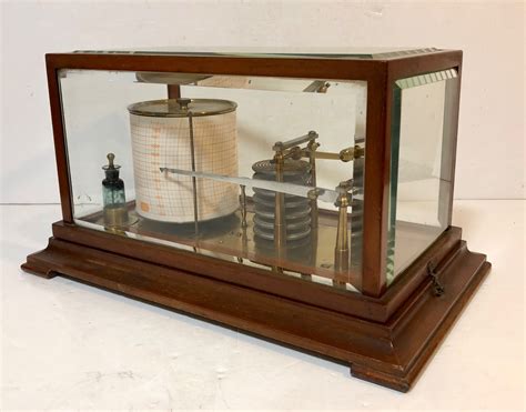 Antique 8 Day Clockwork Drum Barograph