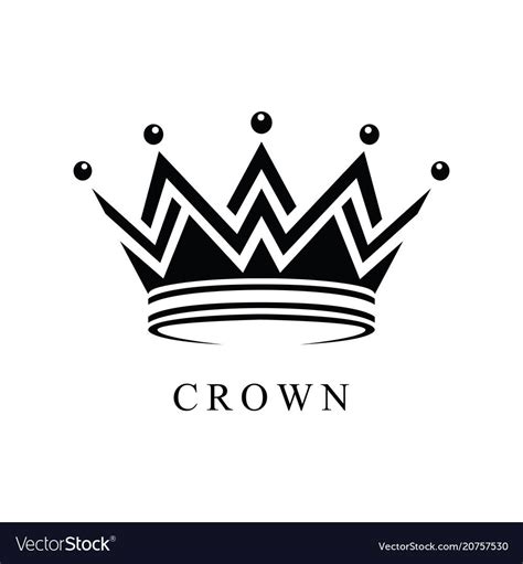 Crown Logo abstract design vector template. Geometric black symbol Logotype concept icon ...