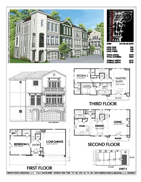 Three Story Townhouse Plan D4140-u5 in 2021 | Townhouse designs, Townhouse exterior, House ...