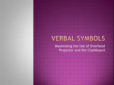 Verbal symbols