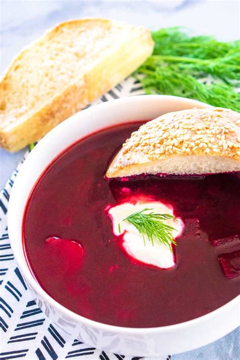 Polish Beet Soup (Borscht Czerwony) • Food Folks and Fun