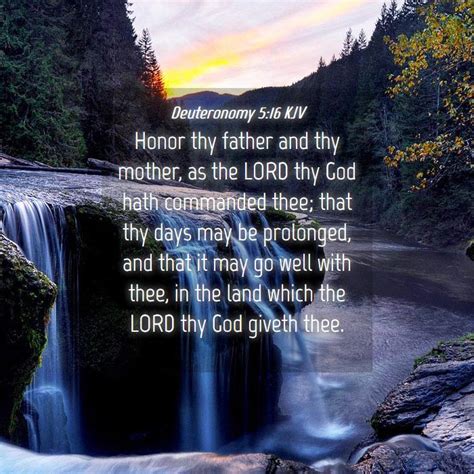 Deuteronomy 5:16 KJV Bible Verse Images