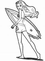 surfer girl coloring Page  Clip Art Library sketch template