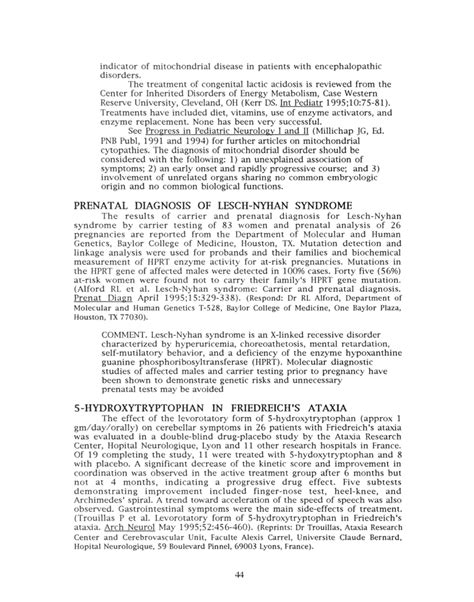 (PDF) Prenatal Diagnosis of Lesch-Nyhan Syndrome