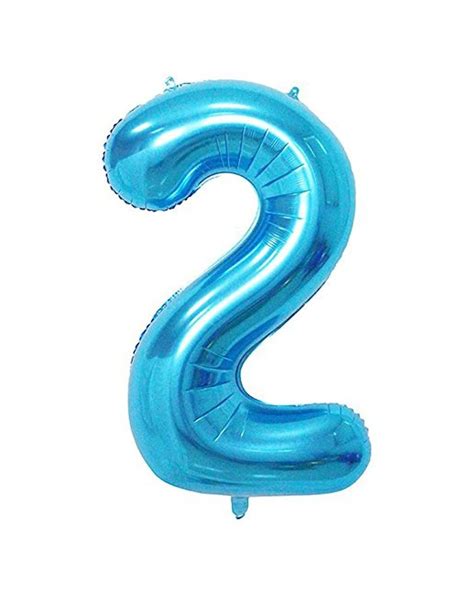 Blue Number 2 Balloon- 40 Inch - Blue Number 2 - CG18H7Q9HTG