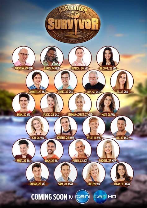 [AUS] Australian Survivor 2017 Full Cast Reveal. : r/survivor