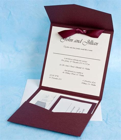 Folded Wedding Invitation Template