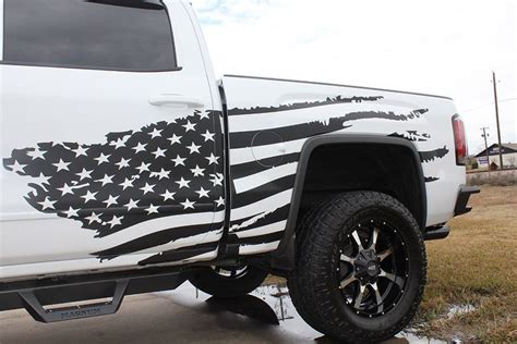 Matte Black American Flag Graphic in 2021 | Black truck, Pinstriping ...