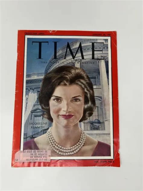 TIME MAGAZINE COVER ONLY Jacqueline Kennedy January 20, 1961 £15.66 - PicClick UK