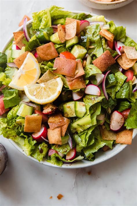 Easy Lebanese Fattoush Salad Recipe - Little Spice Jar