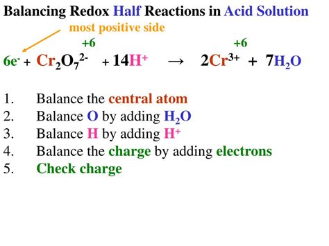 PPT - Electrochemistry Lesson 5 Balancing Half Reactions PowerPoint Presentation - ID:4573125