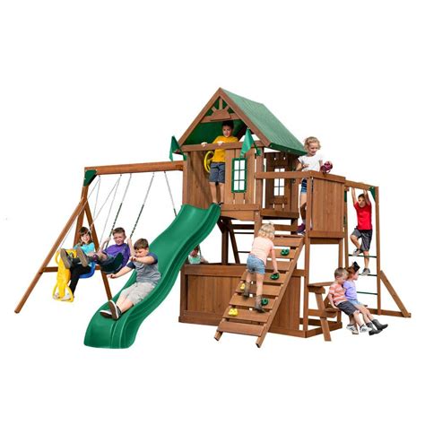 Swing-N-Slide Playsets Knightsbridge Plus Complete Wooden Outdoor ...