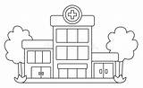 Hospital Building Coloring Pages sketch template