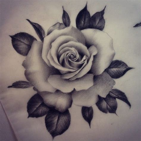 Realistic Rose Tattoo Design