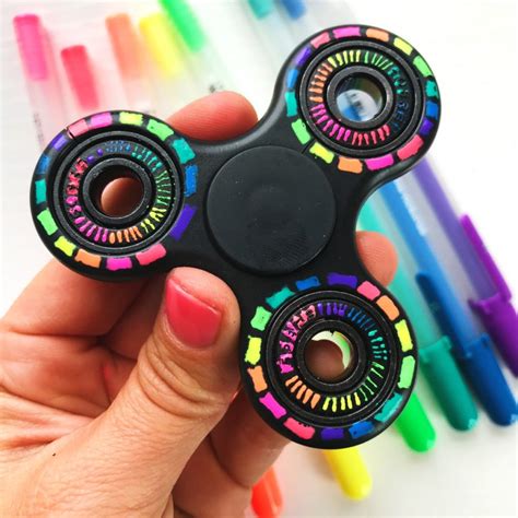 DIY Fidget Spinner Colorful Designs