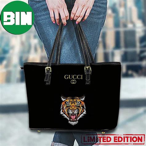 Gucci And Tiger Logo Hot 2023 Leather Handbag - Binteez