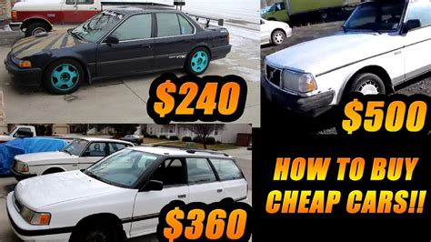 How To Buy Cars DIRT CHEAP!!! - YouTube