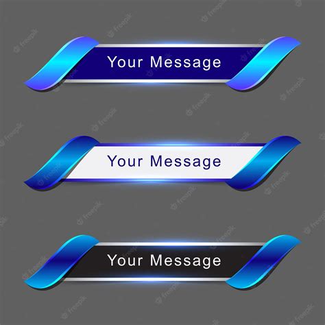 Premium Vector | Template three blue shiny lower third Vector illustration design