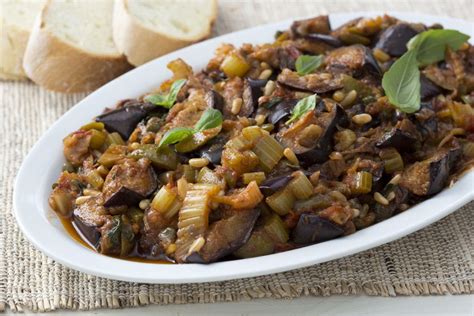 Caponata (Eggplant salad) - Italian recipes by GialloZafferano