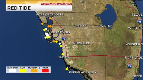 Latest red tide map shows dwindling concentrations