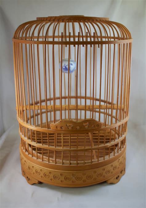 REDUCED Vintage Chinese Bamboo Bird Cage | Etsy