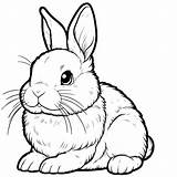 Rabbit Coloring Pages 7  Gem sketch template