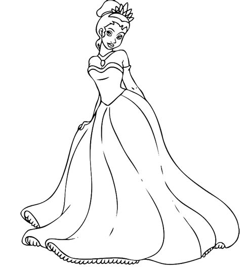 Disney Princesses Coloring Pages Tiana