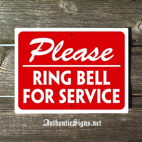 Authentic Signs & Vintage: Please Ring Bell For Service Sign