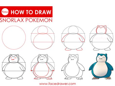 How to draw snorlax pokemon go step by step art lesson – Artofit