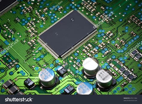 Elements Of Computer Green Motherboard Stock Photo 67611364 : Shutterstock