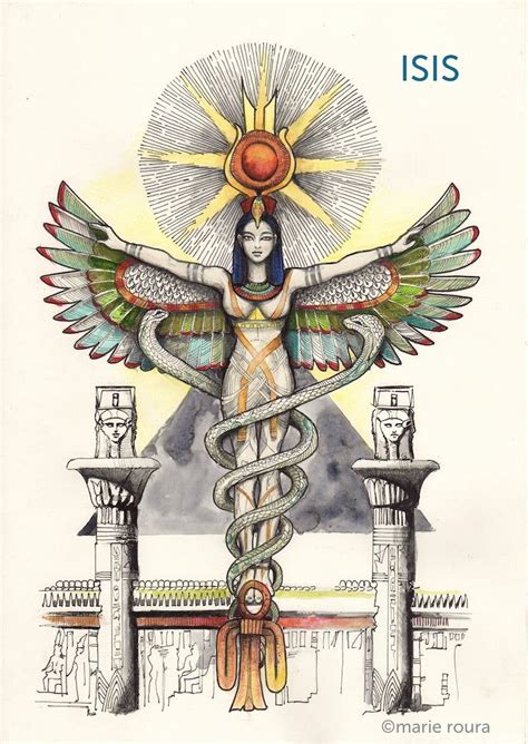 Egyptian Goddess Tattoo, Isis Goddess, Egyptian Mythology, Egyptian ...