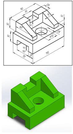 28 Sketchup Excercises ideas | mechanical engineering design, isometric drawing, technical drawing