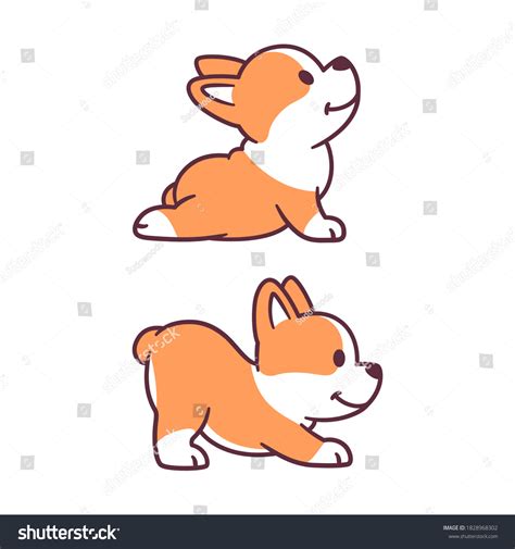 Cute Cartoon Dog Doing Yoga Adorable Stock Vector (Royalty Free) 1828968302 | Shutterstock