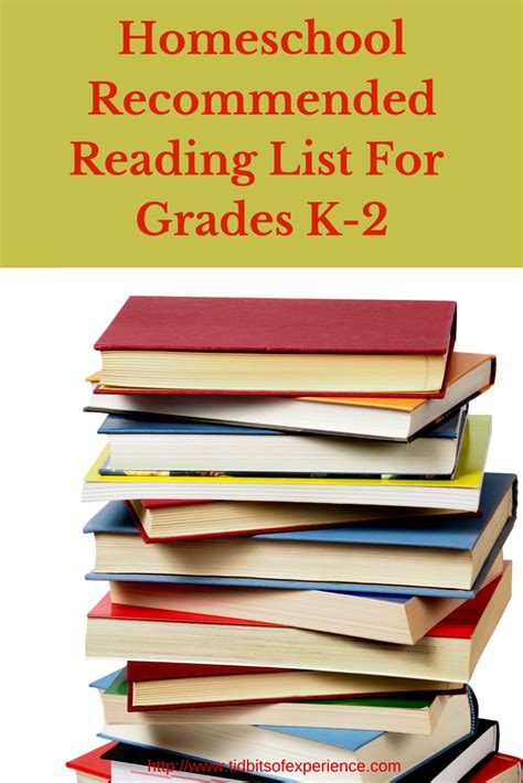 Homeschool Recommended Reading List For All Grade Levels | Recommended reading list, Reading ...