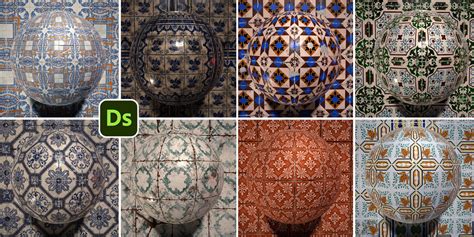 ArtStation - Portuguese Tiles (Lisbon based) 8 tiles pack | Game Assets