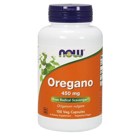 NOW Supplements, Oregano (Origanum vulgare) 450 mg, Free Radical ...