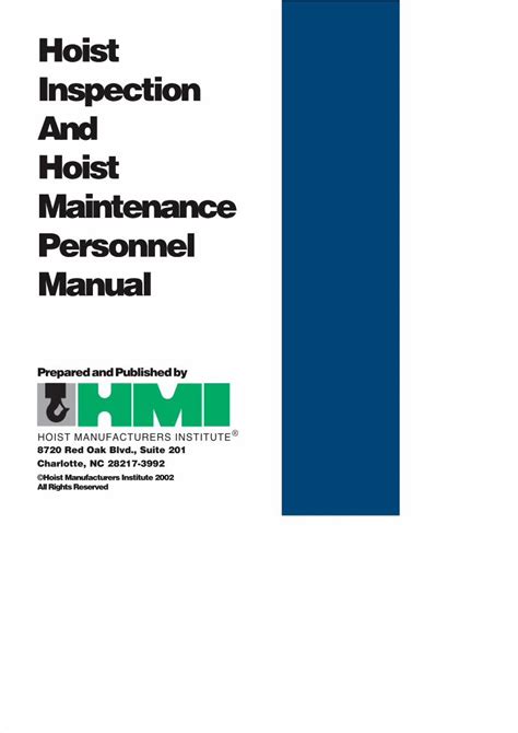 (PDF) Hoist Inspection Manual - DOKUMEN.TIPS