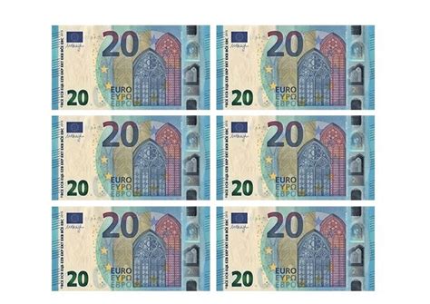 20 Euro Banknote Template | Free Printable Papercraft Templates