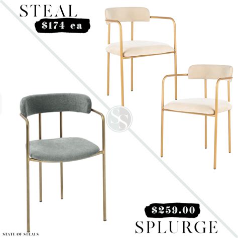 Velvet + Gold Dining Chairs Look for Less - State of Steals