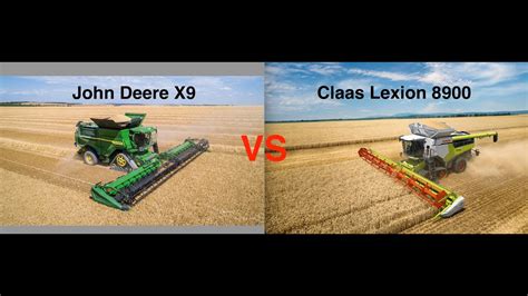 John Deere X9 vs Claas Lexion 8900 - YouTube