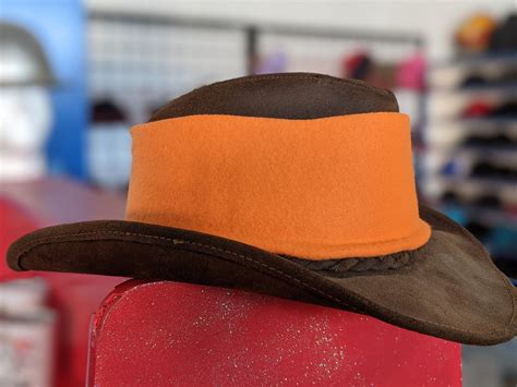 Cowboy Hat Blaze Orange Sleeve Hunting Sleeve Gift for Him Western Hat ...