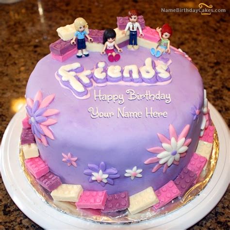 Friendship Birthday Cake For Friends With Name